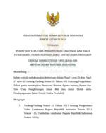 Cara Menunaikan Zakat di Indonesia, PMA 52 2014 [versi resmi]